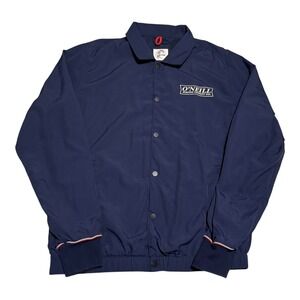 O'neill Surfing Company USA Navy Blue‎ Nylon Snap Closure Windbreaker Men's M